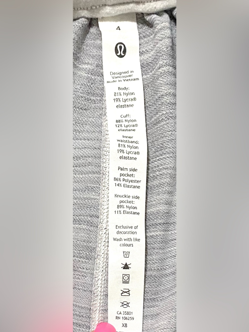 Lululemon Womens 4 Linear Tempo Silver Stretch High Rise Joggers Activewear - Picture 13 of 14
